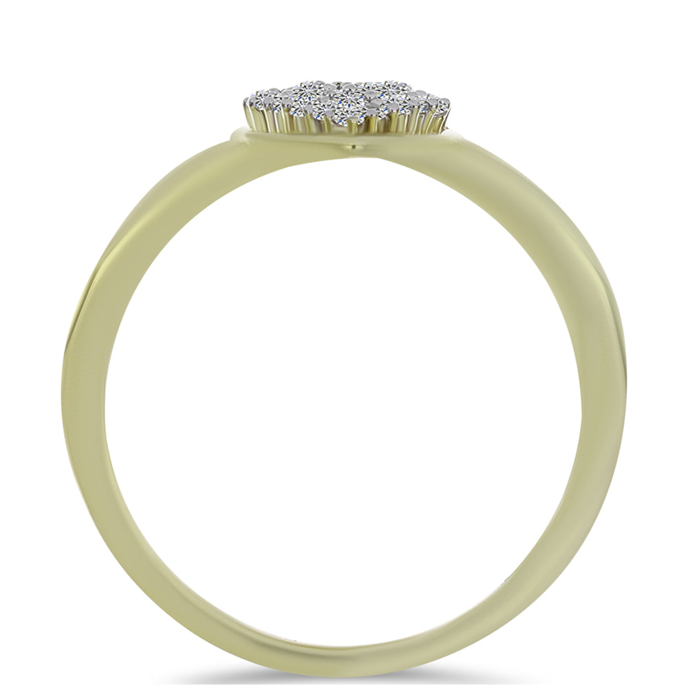 Conjunto de Prata com Banho de Ouro com Diamante Champanhe e Topázio Branco ( Brincos+Anel+Pendente )  Contraste: Cabeca de Veado (800) 6 