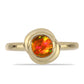 Anel de Prata com Banho de Ouro com Opala Fogo Americano