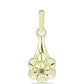 Pendente de Prata com Banho de Ouro com Diamante Champanhe