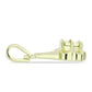 Pendente de Prata com Banho de Ouro com Diamante Champanhe