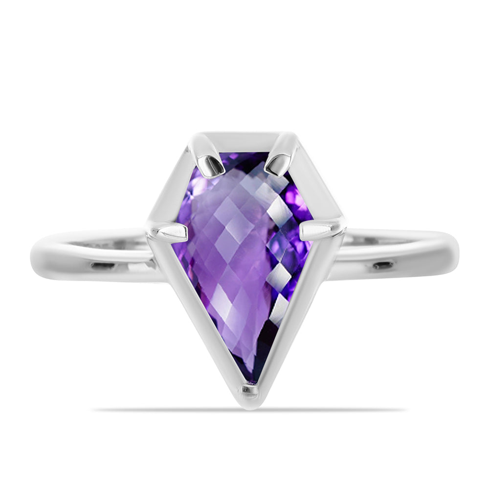 Anel de Prata com Ametista de Marrocos 1 