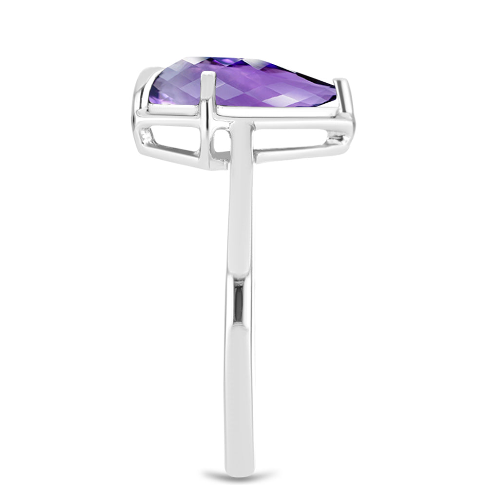 Anel de Prata com Ametista de Marrocos 4 