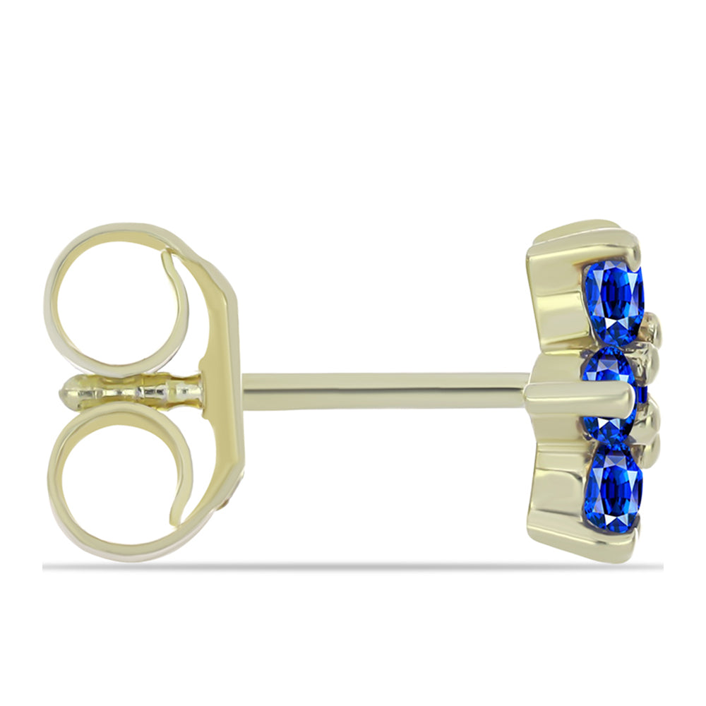 Conjunto de Prata com Banho de Ouro com Rubi de Madagáscar e Esmeralda do Brasil ( Brincos )  Contraste: Cabeca de Veado (800)