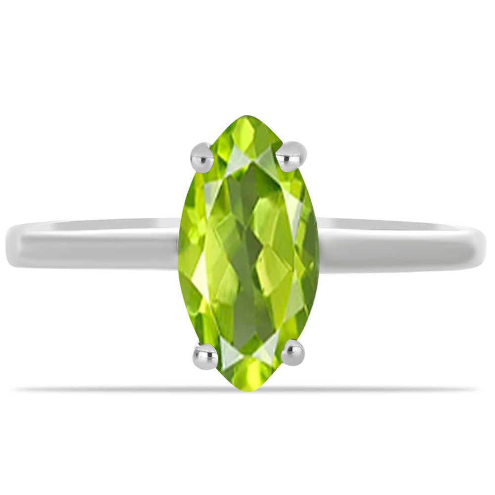 Anel de Prata com Peridoto de Changbai