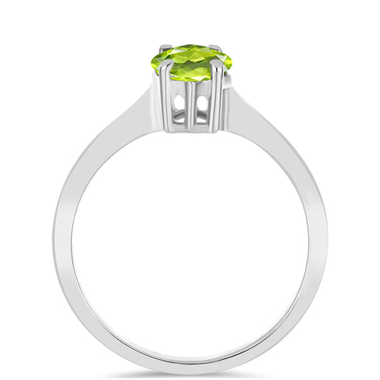 Anel de Prata com Peridoto de Changbai
