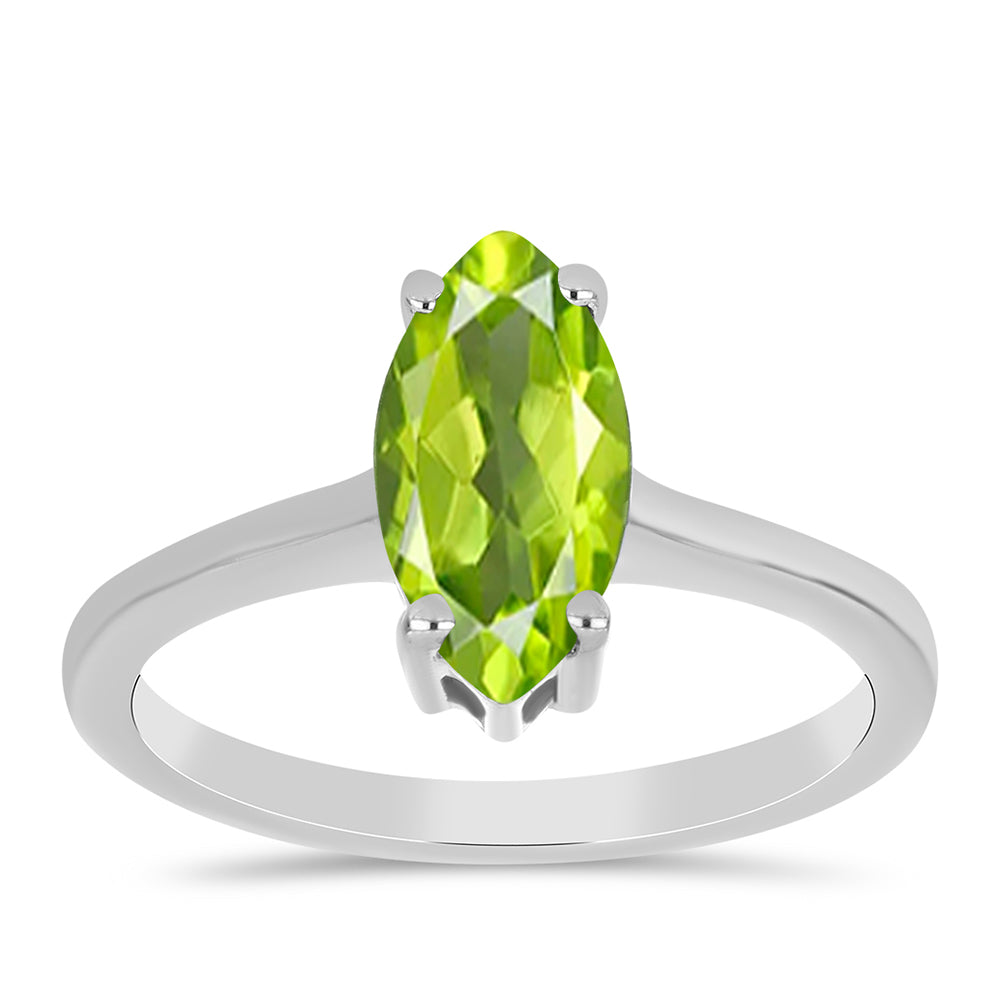 Anel de Prata com Peridoto de Changbai