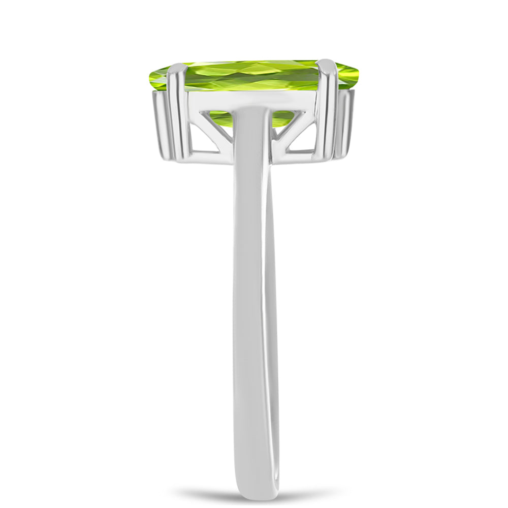 Anel de Prata com Peridoto de Changbai 4 