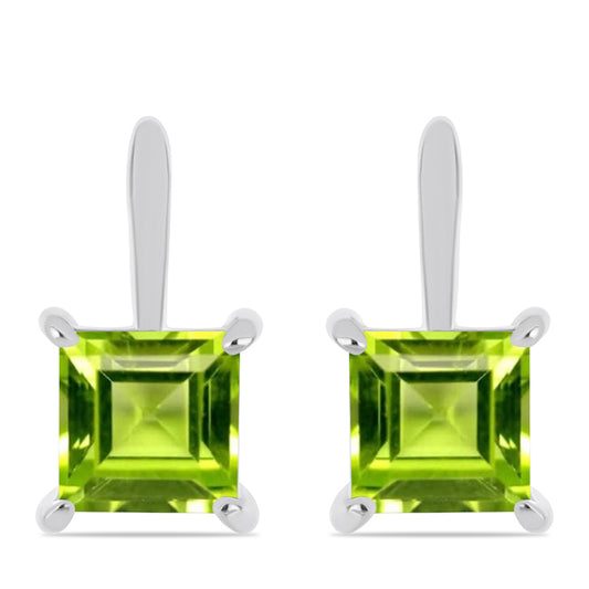 Brincos de Prata com Peridoto de Changbai