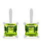 Brincos de Prata com Peridoto de Changbai