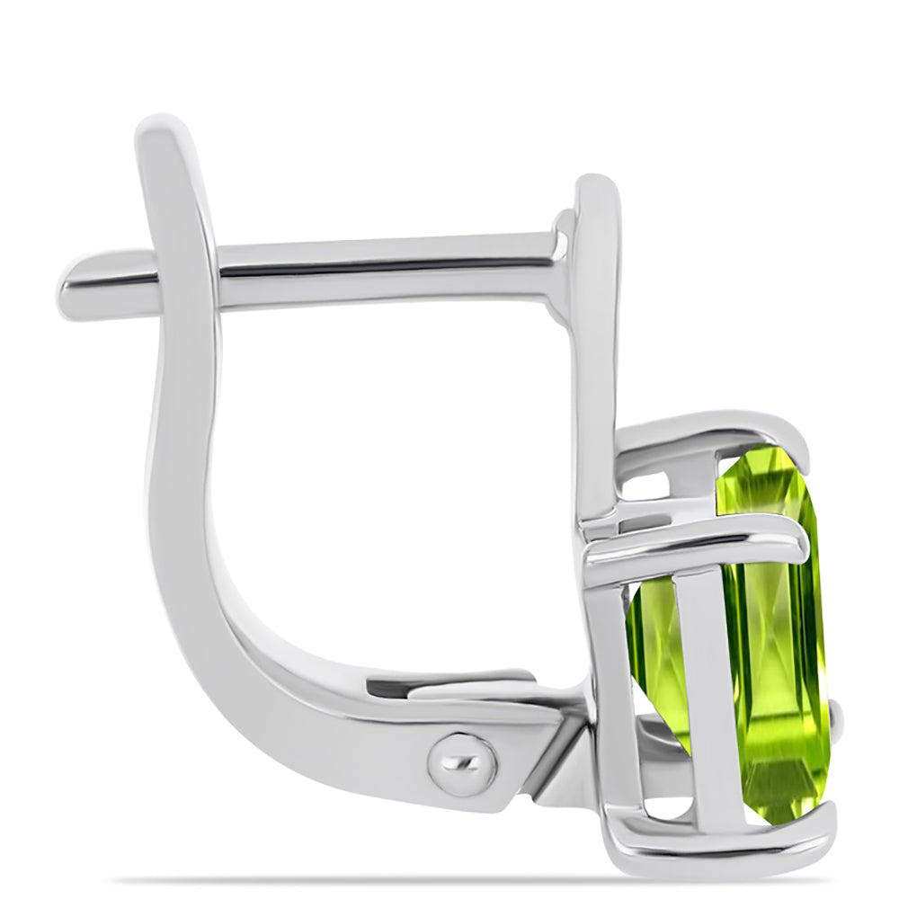 Brincos de Prata com Peridoto de Changbai