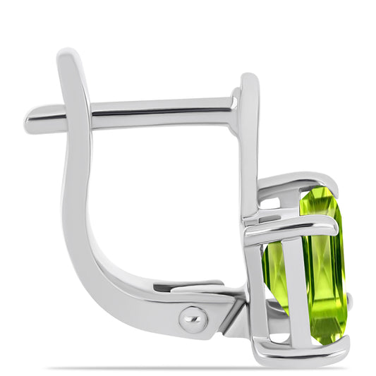 Brincos de Prata com Peridoto de Changbai