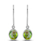 Brincos de Prata com Peridoto de Changbai