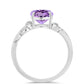Anel de Prata com Ametista Rosa de França e Topázio Branco