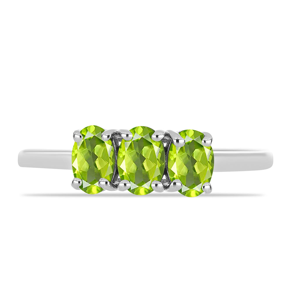 Anel de Prata com Peridoto de Changbai 2 