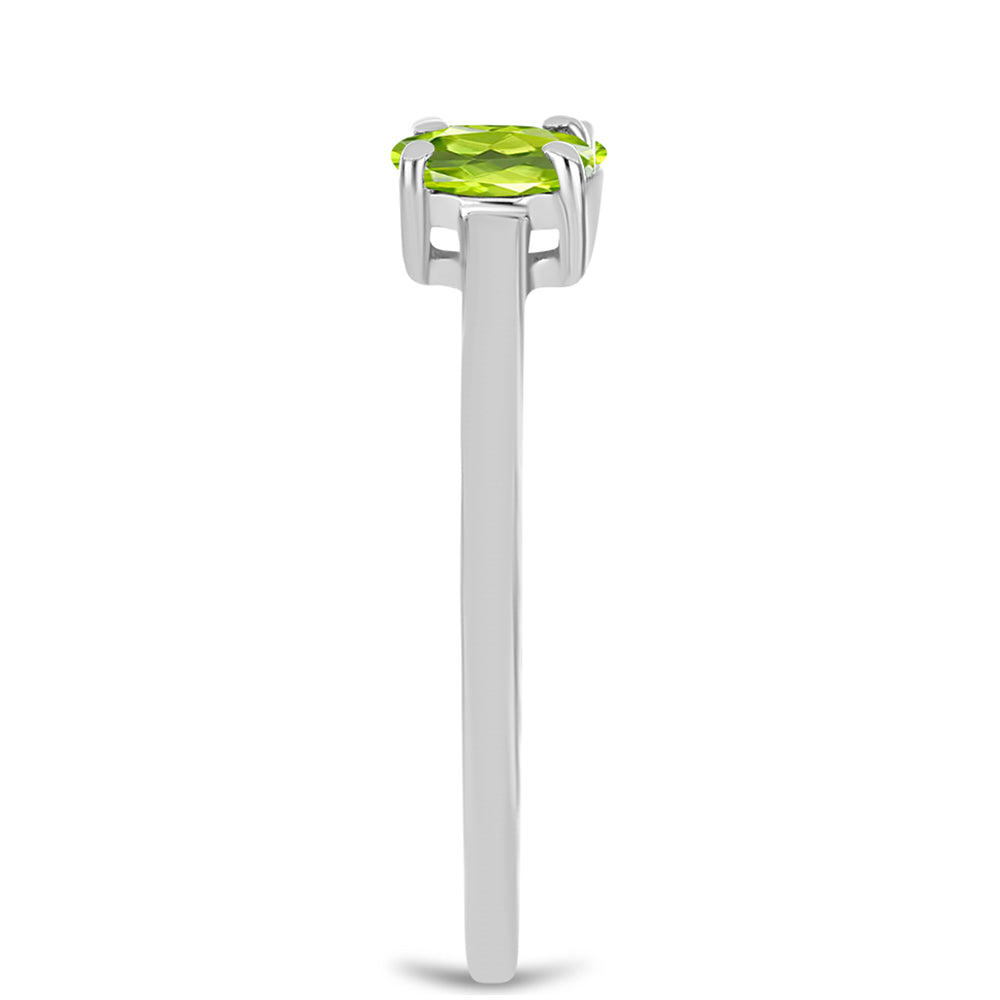 Anel de Prata com Peridoto de Changbai