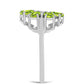 Anel de Prata com Peridoto de Changbai e Topázio Branco  Contraste: Cabeca de Veado (800)
