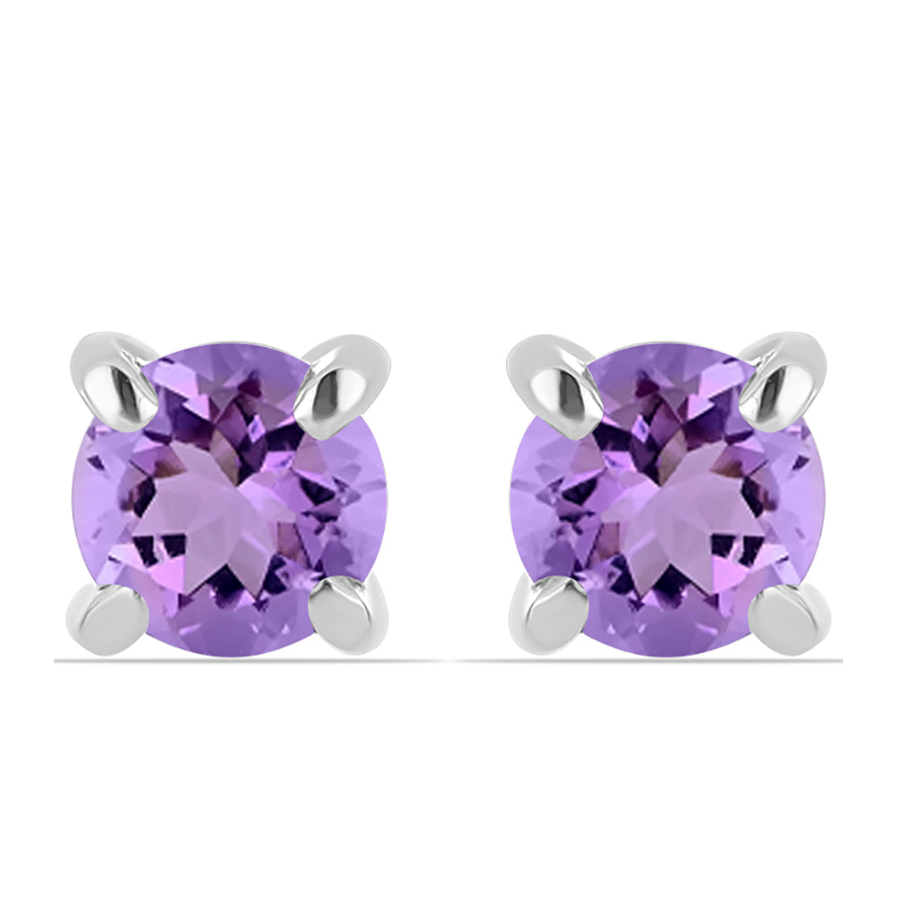 Brincos de Prata com Ametista Rosa de França 1 