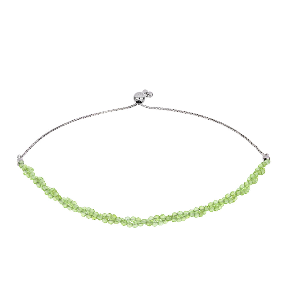 Pulseira de Prata com Peridoto de Changbai 1 