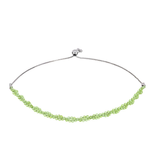 Pulseira de Prata com Peridoto de Changbai