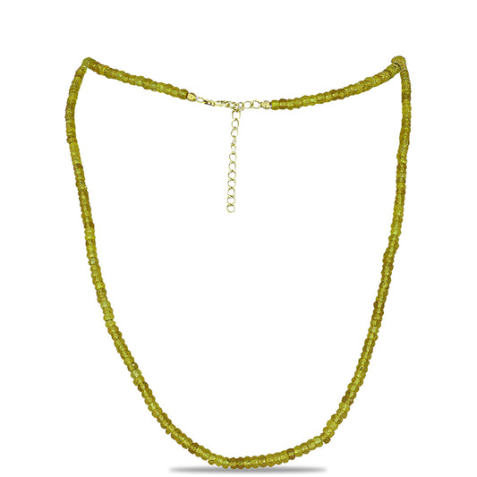 Colar de Prata com Banho de Ouro com Safira Amarela de Rosebery
