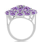 Anel de Prata com Ametista Rosa de França  Contraste: Cabeca de Veado (800)