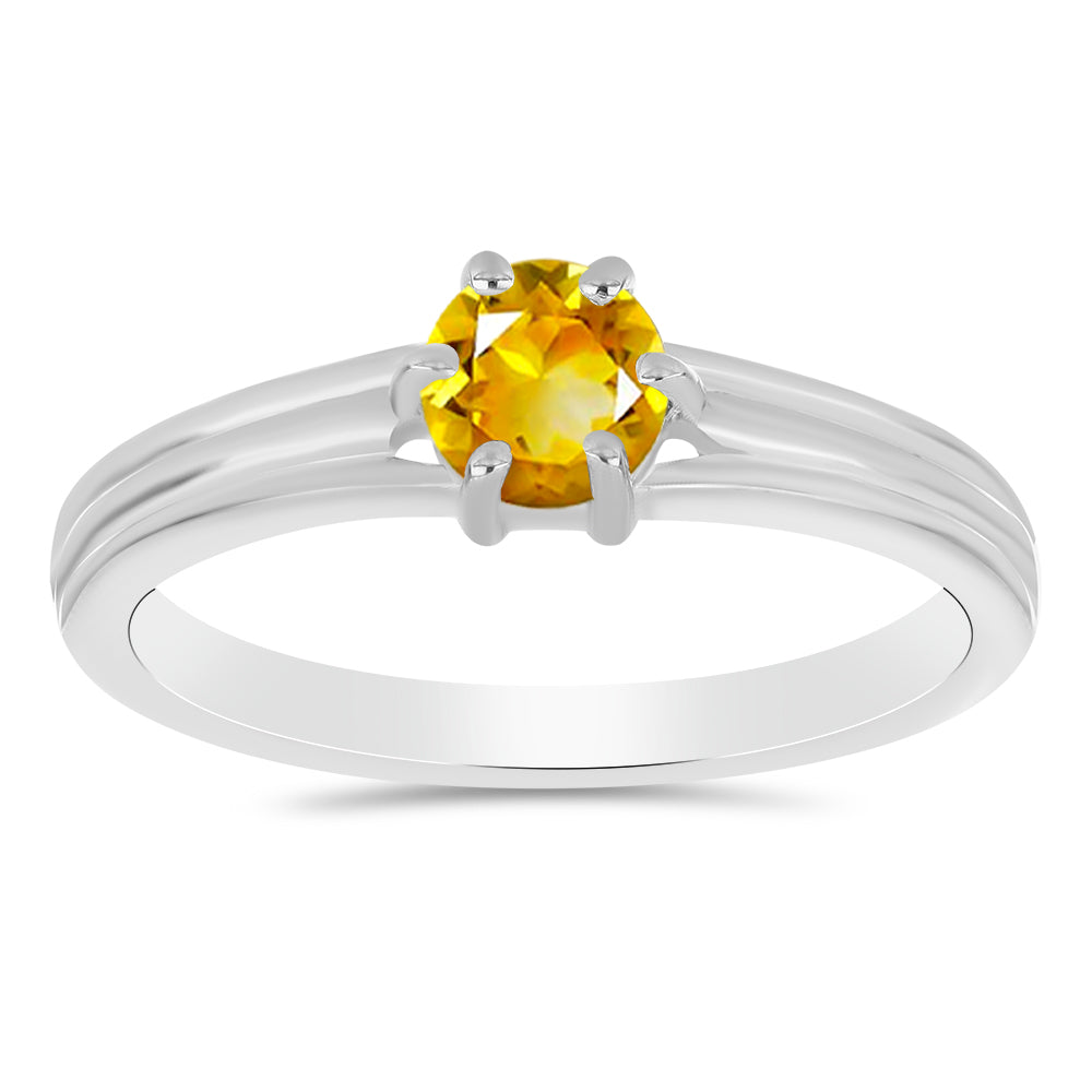 Anel de Prata com Citrino de Ural 1 