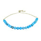 Pulseira de Prata com Banho de Ouro com Turquesa Bela Adormecida