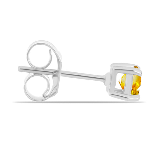 Brincos de Prata com Citrino de Ural