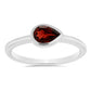 Anel de Prata com Granada de Barton