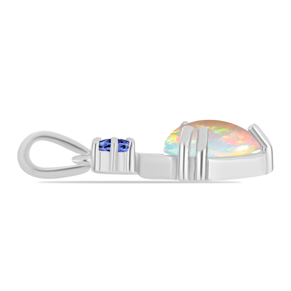Pendente de Prata com Tanzanite e Opala da Etiópia de Lega Dembi 2 
