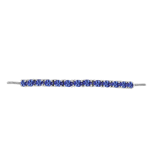 Pulseira de Prata com Tanzanite  Contraste: Cabeca de Veado (800)
