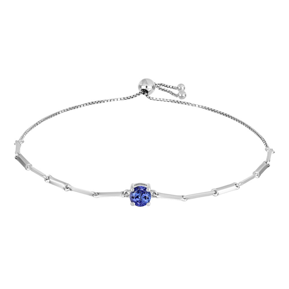 Pulseira de Prata com Tanzanite  Contraste: Cabeca de Veado (800) 1 