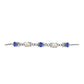 Pulseira de Prata com Tanzanite e Opala da Etiópia de Lega Dembi  Contraste: Cabeca de Veado (800)
