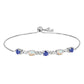 Pulseira de Prata com Tanzanite e Opala da Etiópia de Lega Dembi  Contraste: Cabeca de Veado (800)