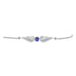 Pulseira de Prata com Tanzanite e Topázio Branco  Contraste: Cabeca de Veado (800)