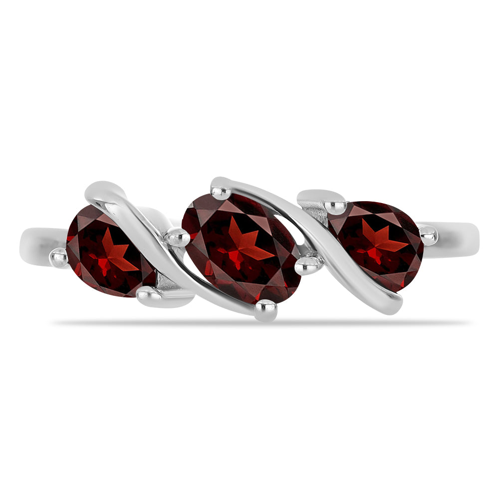 Anel de Prata com Granada de Barton 1 