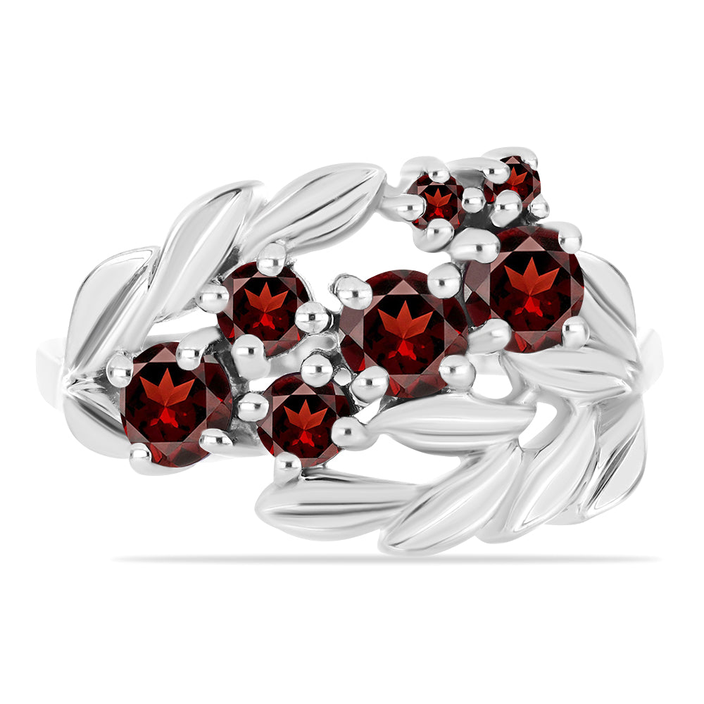 Anel de Prata com Granada de Barton  Contraste: Cabeca de Veado (800) 1 