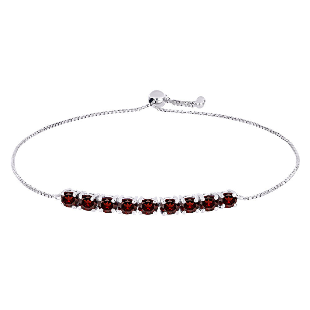 Pulseira de Prata com Granada de Barton  Contraste: Cabeca de Veado (800)