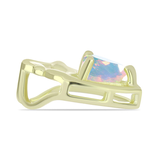 Pendente de Prata com Banho de Ouro com Opala da Etiópia de Lega Dembi