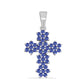 Cruz Pendente de Prata com Tanzanite
