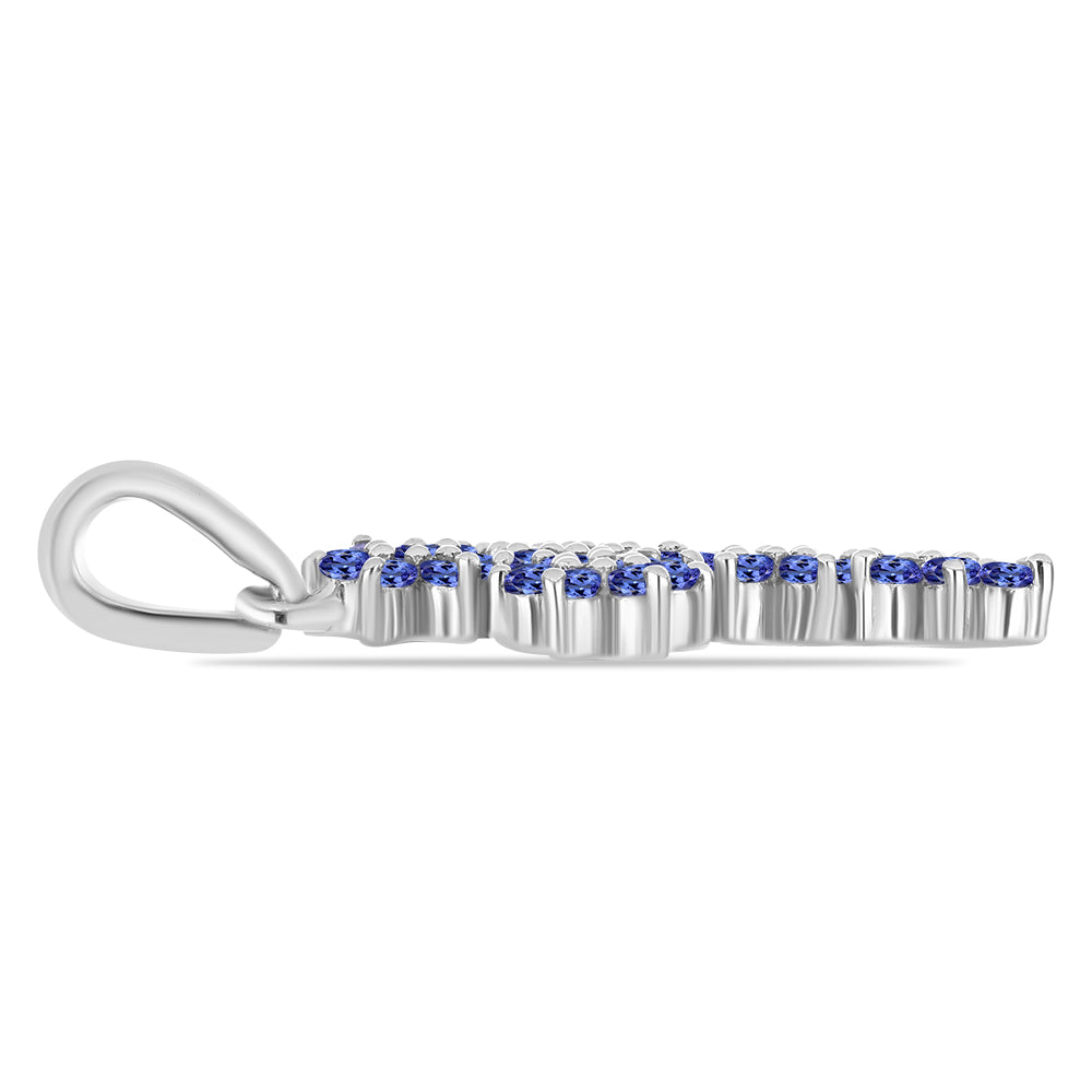 Cruz Pendente de Prata com Tanzanite 2 