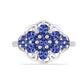 Anel de Prata com Tanzanite  Contraste: Cabeca de Veado (800)