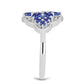 Anel de Prata com Tanzanite  Contraste: Cabeca de Veado (800)