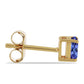 Brincos de Prata com Banho de Ouro com Tanzanite