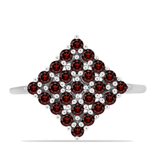 Anel de Prata com Granada de Barton