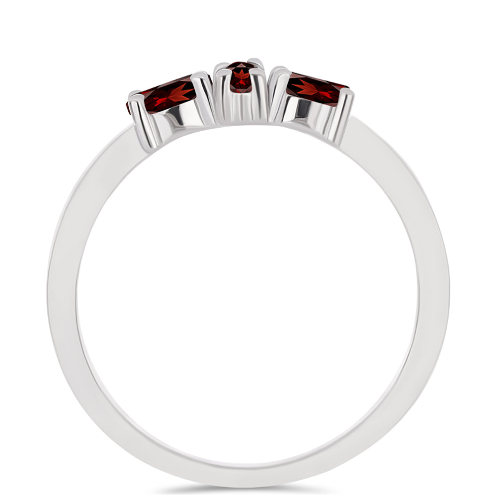 Anel de Prata com Granada de Barton 2 