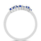 Anel de Prata com Safira Azul Australiana e Topázio Branco