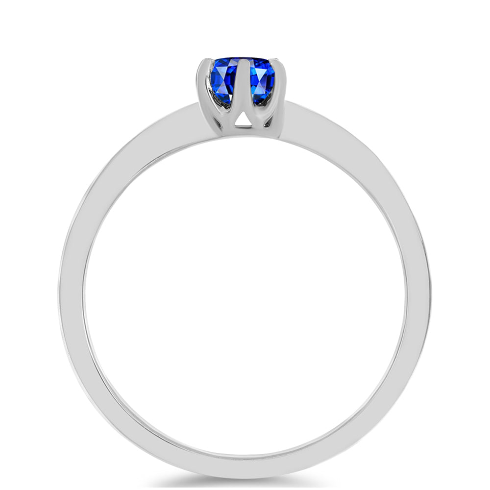 Anel de Prata com Safira Azul Australiana