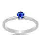 Anel de Prata com Safira Azul Australiana