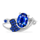 Alfinete de Prata com Safira Azul Australiana